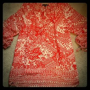Flowy Zac & Rachel Red Boho Top XL